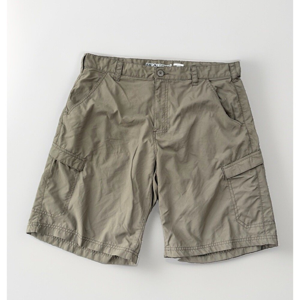 Realtree Mens Cargo Shorts Size 36 Brown Hiking Fishing Casual Pockets